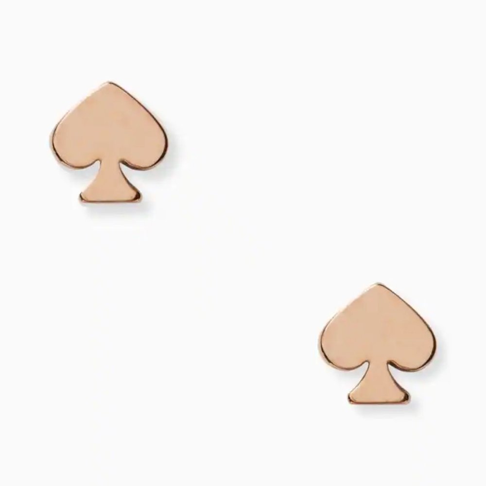 Kate Spade Mini Spade Rose Gold Stud Earrings (with Dust Bag) NEW - Picture 4 of 4